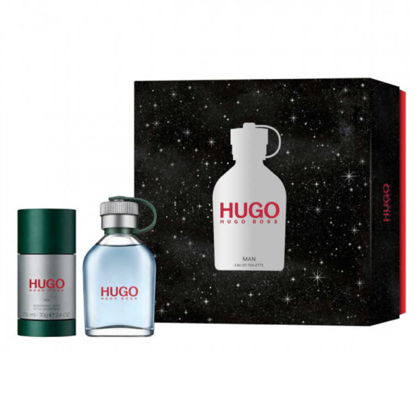 HUGO BOSS SET HUGO MAN EDT 75ML + DESODORANTE 75ML - $85